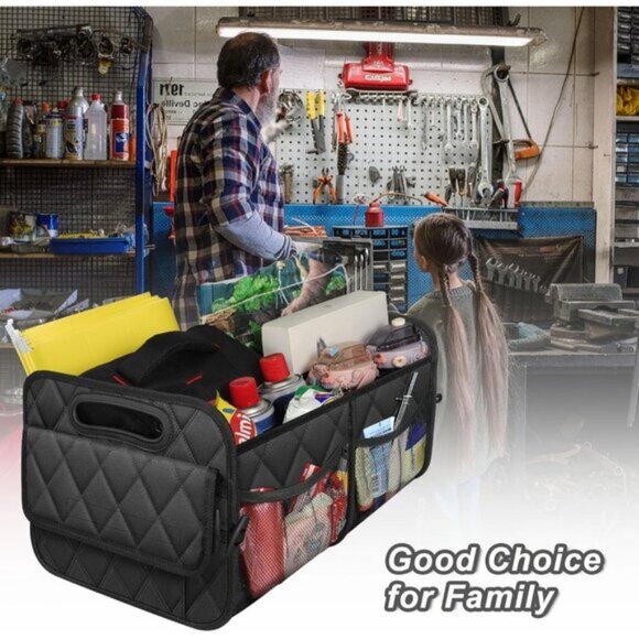 🆕Men Black Car Organizers and Storage with 6 Pocket Car Accessoriesizer Trunk - Picture 10 of 11
